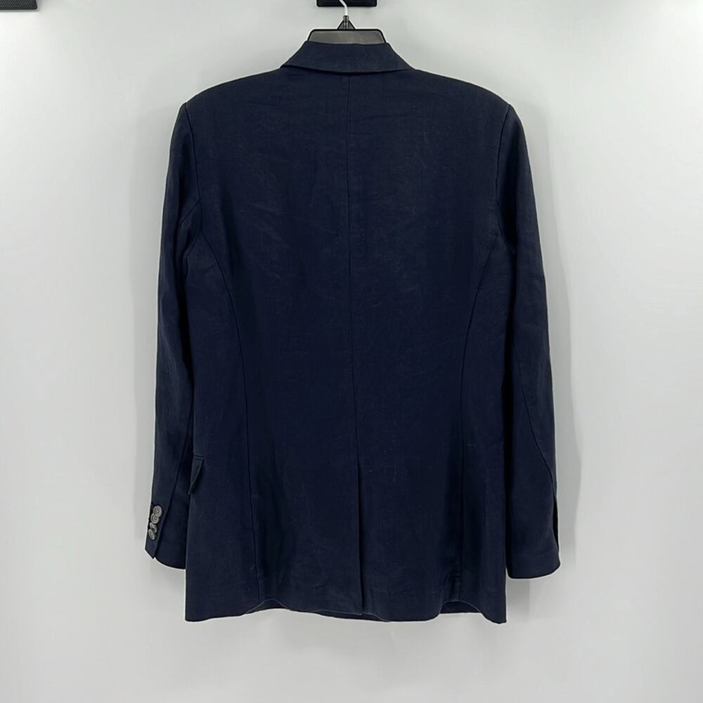 Alex Mill Women's Bre Double Breasted Blazer in Linen - Dark Navy - XS - NWT - Picture 9 of 9